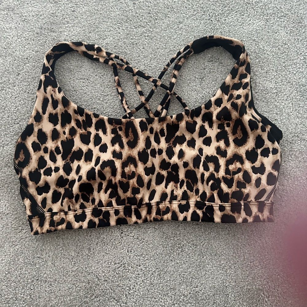 VS Large - Leopard Print Women's Sports Bra
